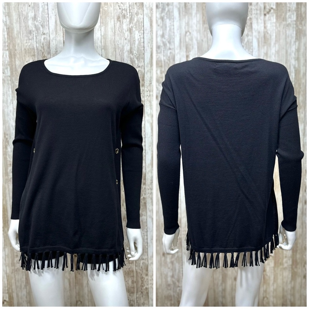 Lilly Pulitzer Ramona Fringe Sweater in Black [3533]